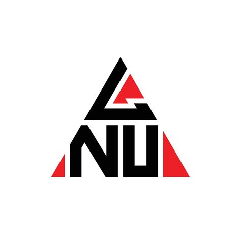 LNU triangle letter logo design with triangle shape. LNU triangle logo ...