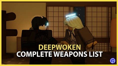 Roblox Deepwoken Weapons Complete List - Gamer Tweak