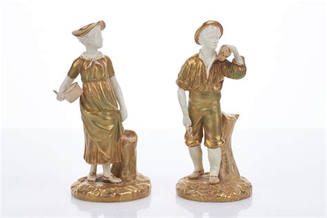 Two Royal Worcester Porcelain Figures - Shapiro Auctioneers