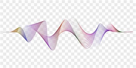 Premium Vector | Abstract multicolored waves on transparent background ...