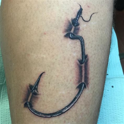 75 Cool Fish Hook Tattoo Ideas - Hooking Yourself with Ink Worth Designs