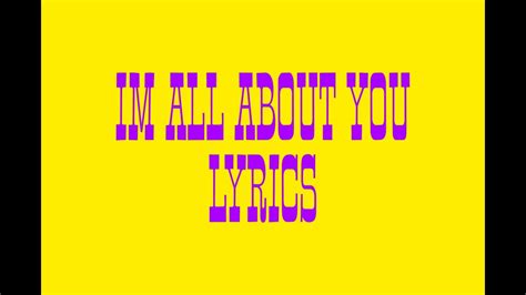 IM ALL ABOUT YOU LYRICS (Aaron Carter) - YouTube