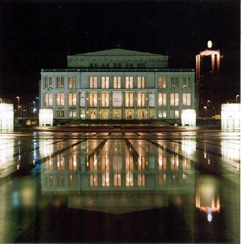 Opera House Leipzig at night