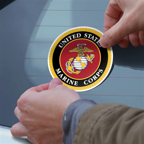 Marine Corps Car Decal - Large 5.5" USMC Vinyl Decal for Car Window ...