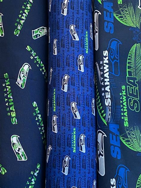 NFL Seattle Seahawks Cotton Fabric - Etsy