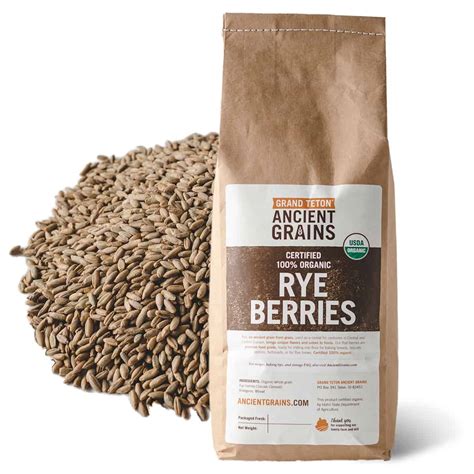 Rye Berries (Organic) in Paper Bags - Non-GMO