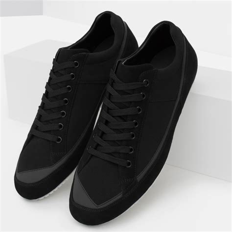 Zara Fabric Sneakers in Black for Men | Lyst