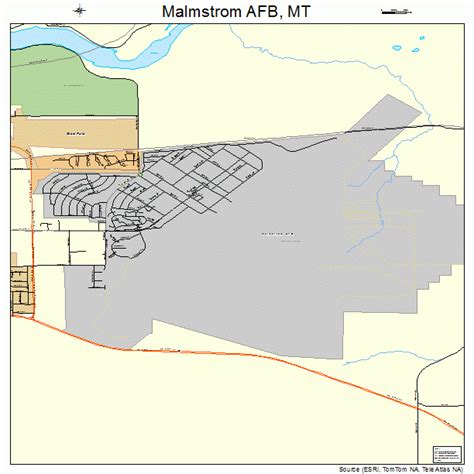 Malmstrom AFB Montana Street Map 3047275