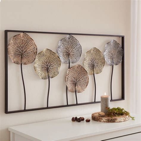 Large Metal Wall Art 100cm Dandelion Framed Hanging Home Decor Flower ...