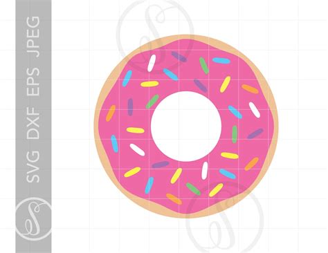 Donut SVG Donut Clipart Donut Silhouette Cut File Vector Donut Svg Jpg ...