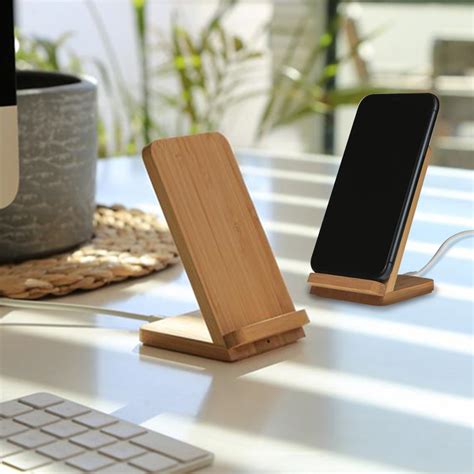 "Bamboo Wireless Charging Phone Stand" | APAC Merchandise Solution