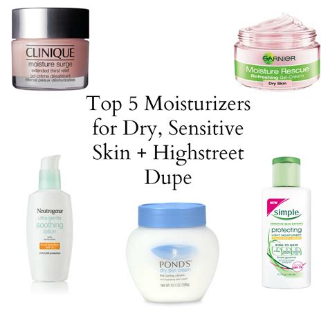 Top 5 Moisturizers for Dry, Sensitive Skin + Highstreet Dupe | Sarah Smile