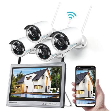 HeimVision HM243 1080P Wireless Security Camera System with LCD Monitor ...