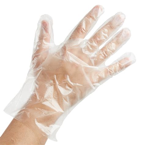 Choice Disposable Poly Gloves - Large for Food Service - 100/Box