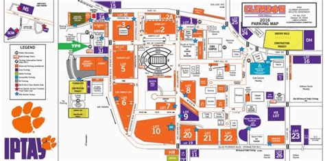 Clemson Football Parking Map - Map Of The World