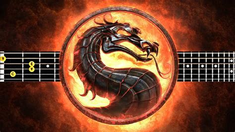 Mortal Kombat Theme # Acoustic guitar lesson note tabs - YouTube