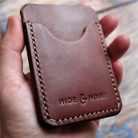 Slim Leather Card Holder By Hide & Home