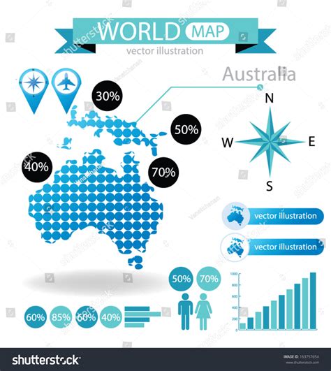 Australia World Map Vector Illustration Stock Vector (Royalty Free ...