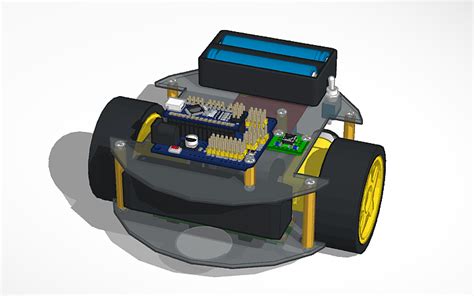 3D design Copy of Line Follower Robot V4 - Tinkercad