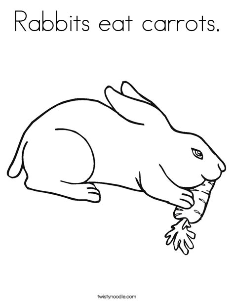 Rabbit Eating Carrot Drawing at GetDrawings | Free download