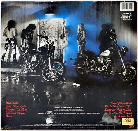 MOTLEY CRUE Girls Girls Girls Elektra 960 725 Glam Metal 12" LP ...