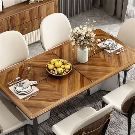 70.9" Rectangular Wood Dining Table Modern Table for 4~6 People | Homary