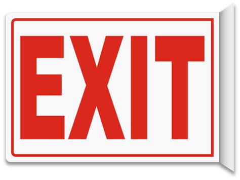 Exit (Right Arrow) 2-Way Sign A5101 - by SafetySign.com