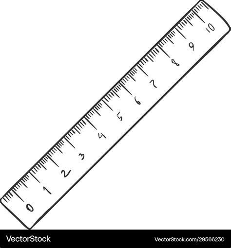 Single sketch ruler Royalty Free Vector Image - VectorStock