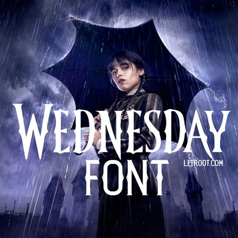 Wednesday Addams Font Free Download | Wednesday addams, Free halloween ...