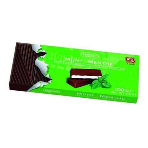 Excelcium - Mint Filled Chocolate Bar (100g) - The Vegan Kind