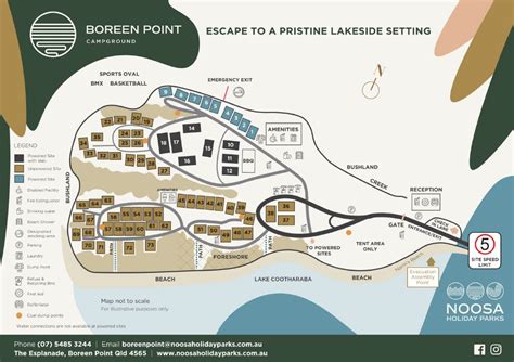 Park Map for Boreen Point Campground - Noosa Holiday Parks