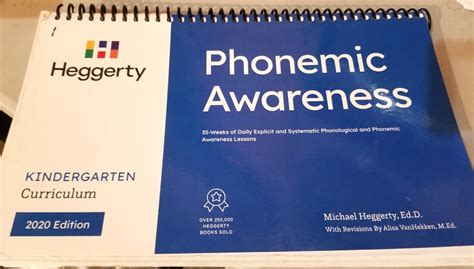 Heggerty Phonemic Awareness Blue Book Kindergarten Curriculum 2020 ...