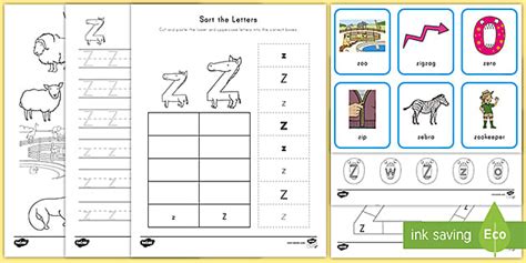 Letter Z Worksheet and Activity Pack | Alphabet | ELA