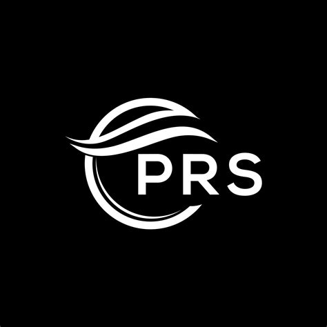 PRS letter logo design on black background. PRS creative circle logo ...