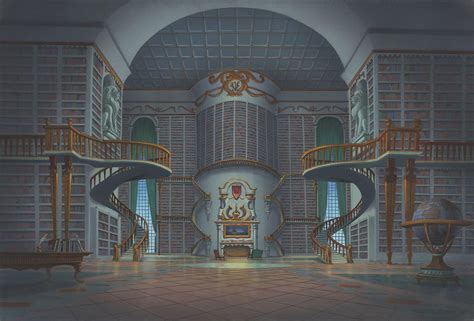 Beauty And The Beast Library Wallpaper