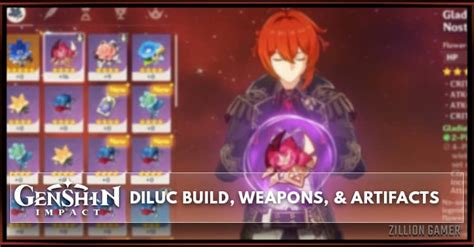 Diluc Build, Weapons, & Artifacts | Genshin Impact - zilliongamer