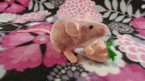 Pink Mouse Plushie with White Belly | Citrine Mouse