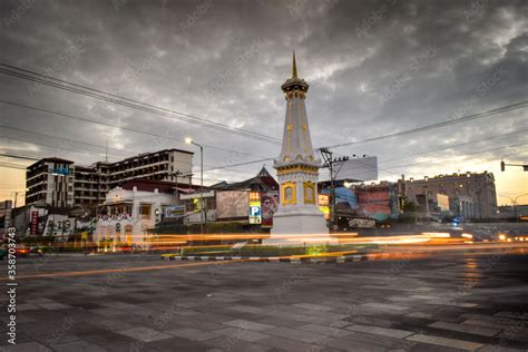 Yogyakarta, Indonesia - August 15th 2019: The view of Tugu Jogja in the ...