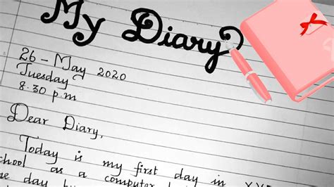 How To Write A Diary