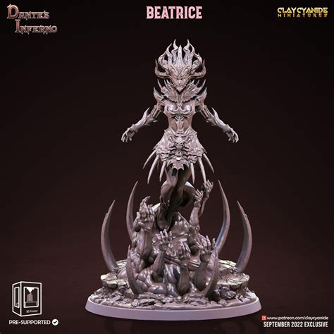 Beatrice Claycyanide Dante's Inferno RESIN Fantasy Dnd RPG Tabletop ...