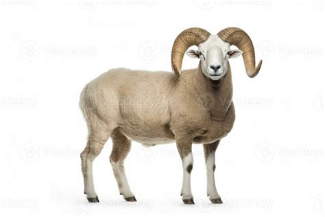 White ram isolated on white background.Generative Ai. 29556234 Stock ...