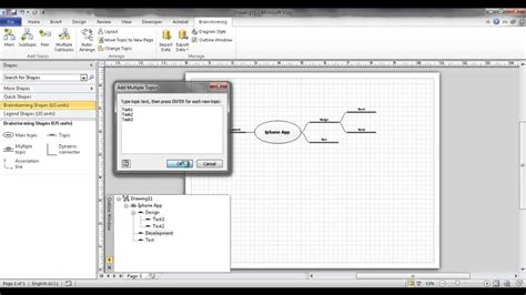 Create a Brainstorm Diagram or Mind Map in Visio - YouTube