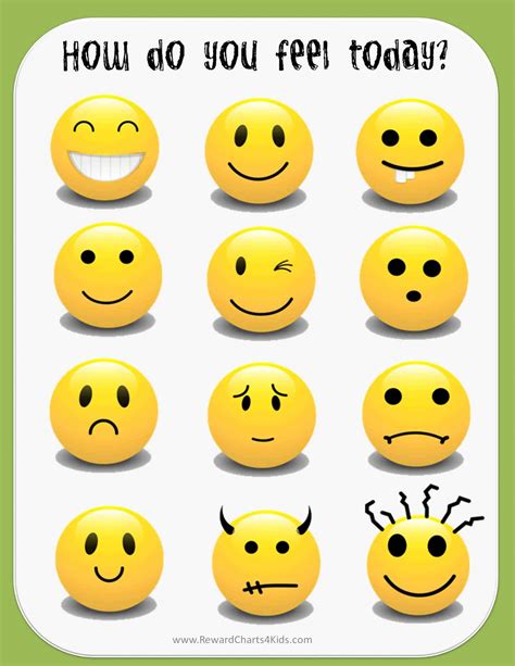 Emotions Faces Printable Free