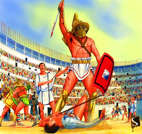 Gladiators dueling in the Colosseum Gladiator Games, Roman Gladiators ...