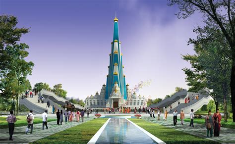 File:Vrindavan Chandrodaya Temple Render - Front View 01.jpg