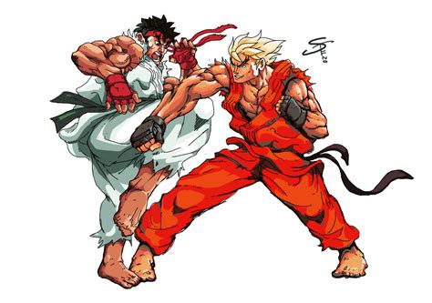 Ryu vs Ken by Stefarin on DeviantArt