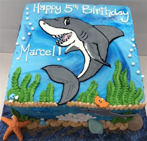 Shark Cake | Shark birthday cakes, Shark themed birthday party, Shark cake