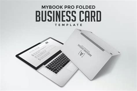 Laptop Folded Business Card Templates - FreeGFX4u