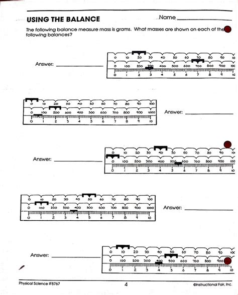 Reading Triple Beam Balance Worksheet | Worksheets Samples