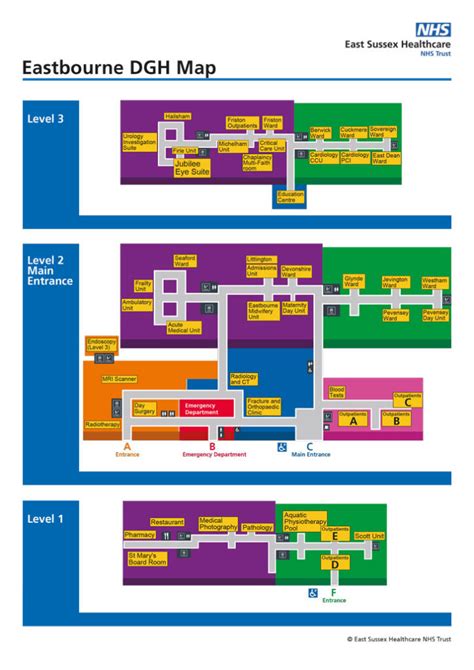 Conquest Hospital Ward Map